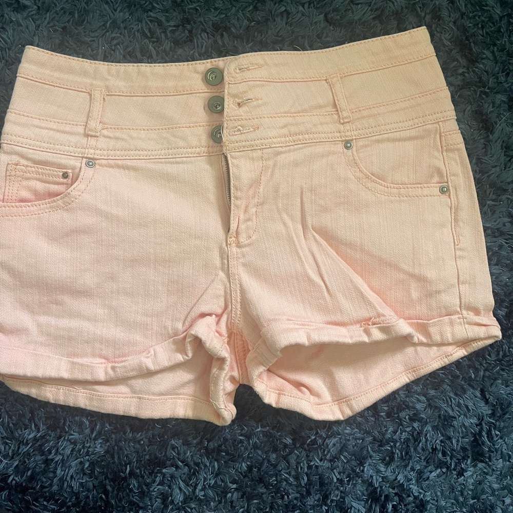 Peach Jean high waisted shorts